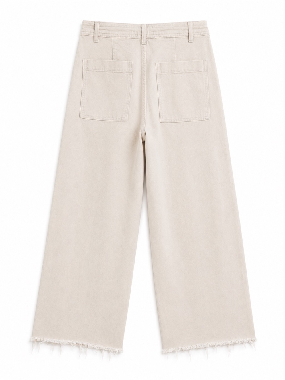 Zara Marine Straight Women's Wide-Leg Jeans in Light Beige